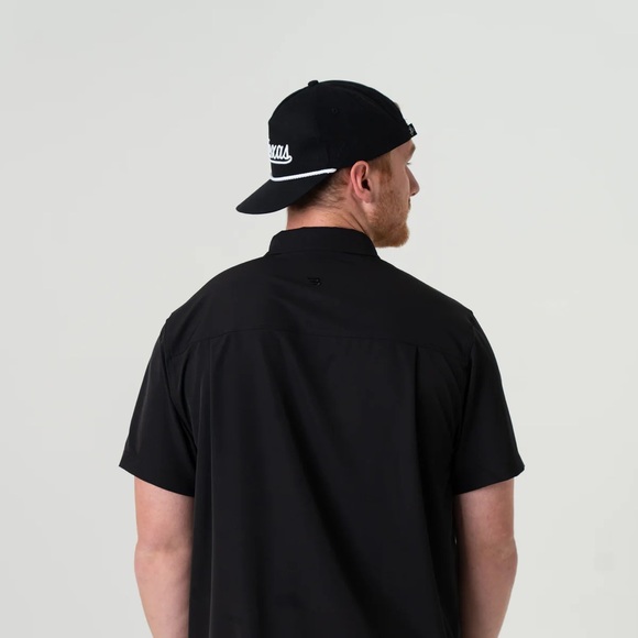 Burlebo NWT Performance Button Up Medium Heather Black - Picture 5 of 5